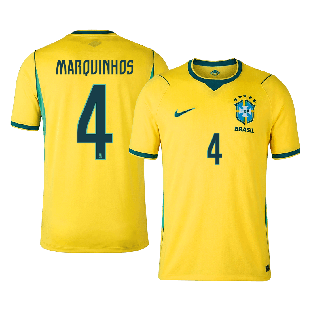 MARQUINHOS #4 Men's Brazil World Cup 2026 Home Soccer Jersey [PREMIUM]