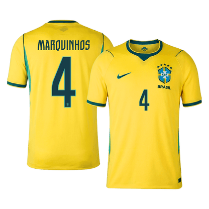 MARQUINHOS #4 Men's Brazil World Cup 2026 Home Soccer Jersey [PREMIUM]