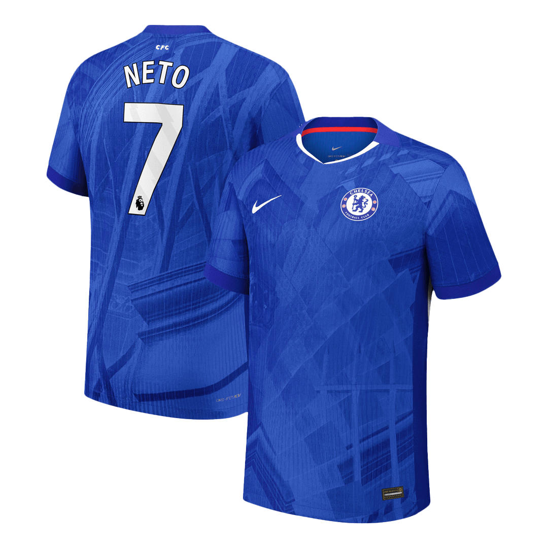 NETO #7 Men's Chelsea 2025/26 Player Version Home Soccer Jersey - Slim Fit
