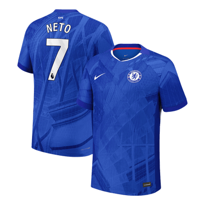 NETO #7 Men's Chelsea 2025/26 Player Version Home Soccer Jersey - Slim Fit