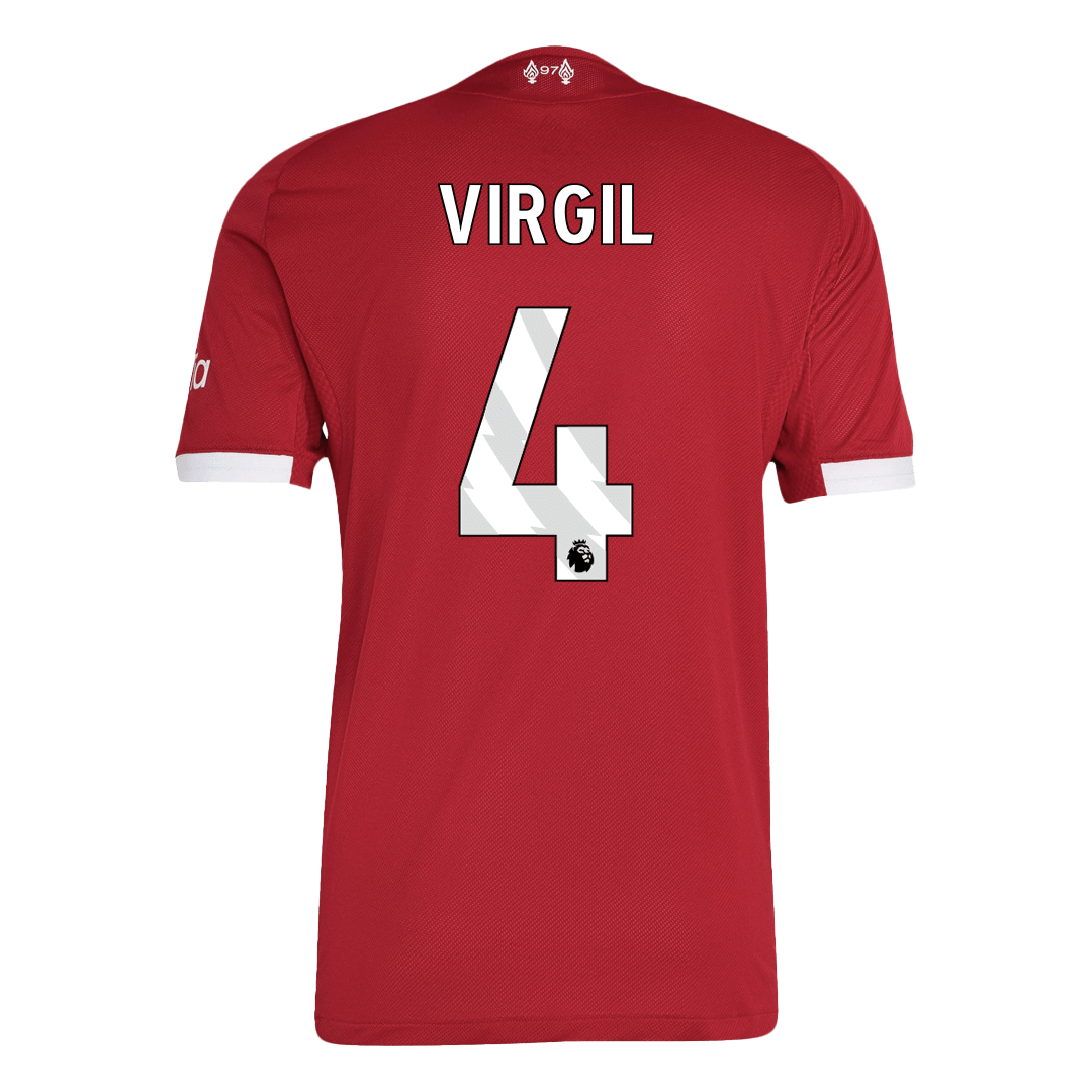 VIRGIL #4 Men's Liverpool 2025/26 Player Version Home Soccer Jersey - Slim Fit