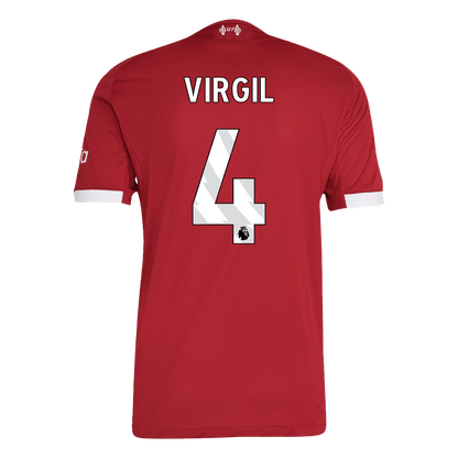 VIRGIL #4 Men's Liverpool 2025/26 Player Version Home Soccer Jersey - Slim Fit