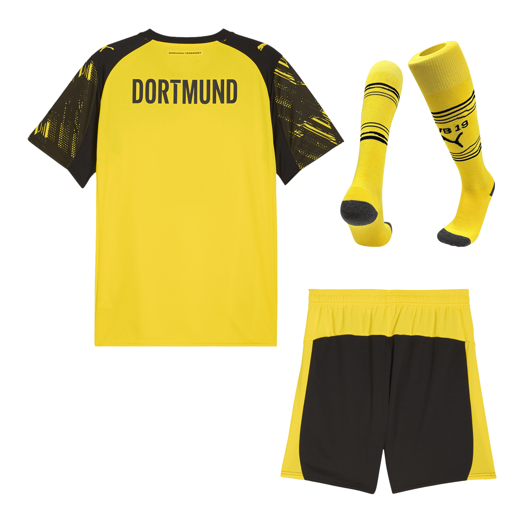 Men's Borussia Dortmund 2025/26 Home Soccer Jersey Full Kit