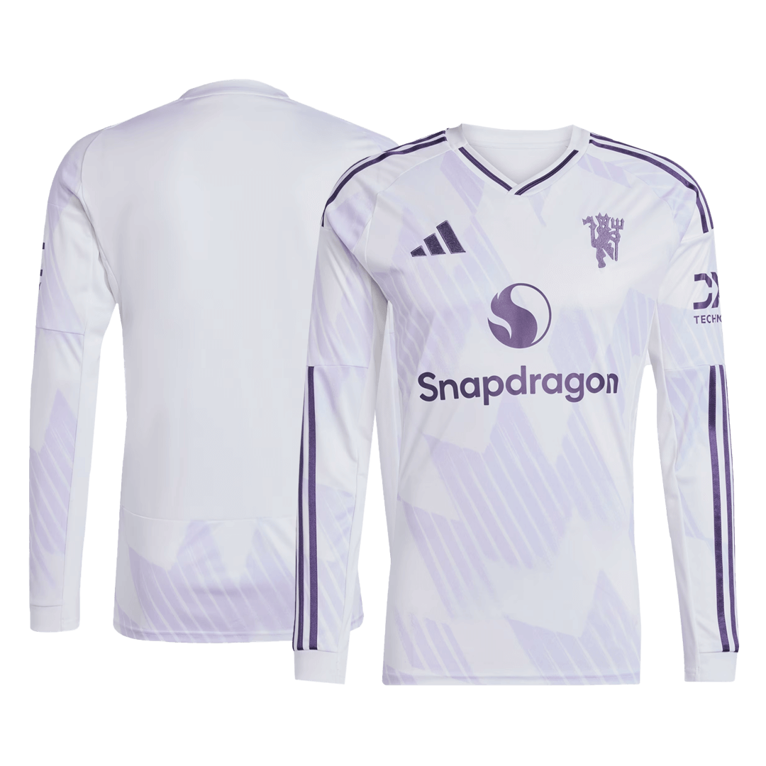 Men's Manchester United 2025/26 Away Long Sleeve Soccer Jersey