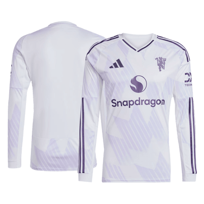 Men's Manchester United 2025/26 Away Long Sleeve Soccer Jersey