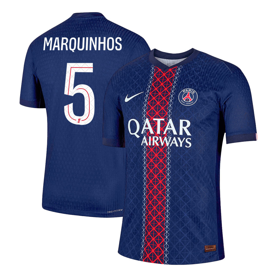 MARQUINHOS #5 Men's PSG 2025/26 Player Version Home Soccer Jersey - Slim Fit