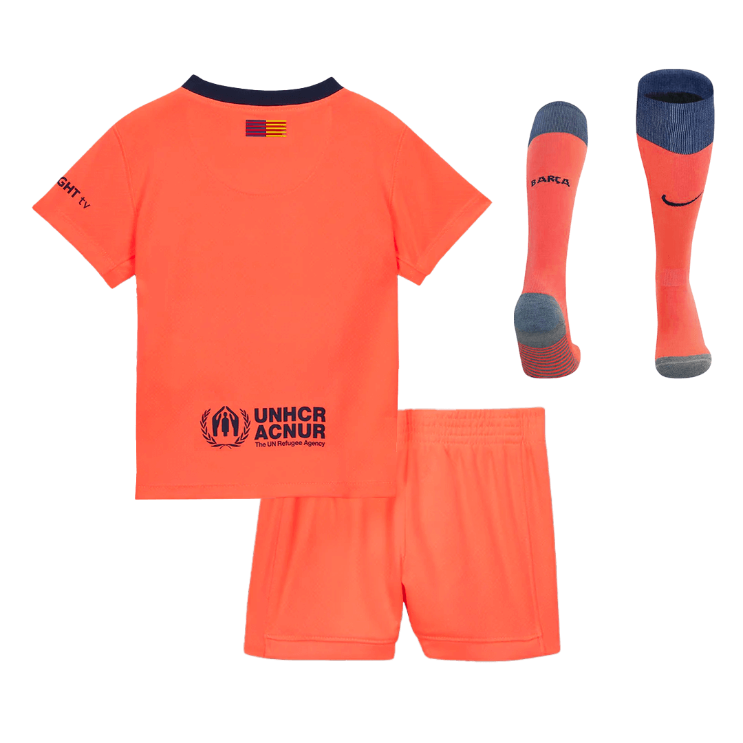 Kid's Barcelona 2025/26 Third Away Soccer Jersey Full Kit