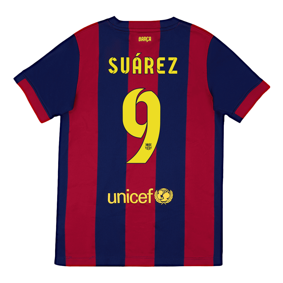 Retro SUÁREZ #9 Men's Barcelona 2014/15 Home Soccer Jersey