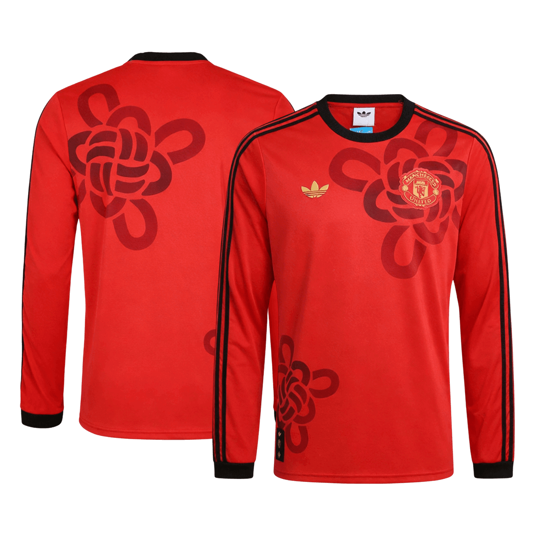 Men's Manchester United 2025/26 Long Sleeve Soccer Jersey