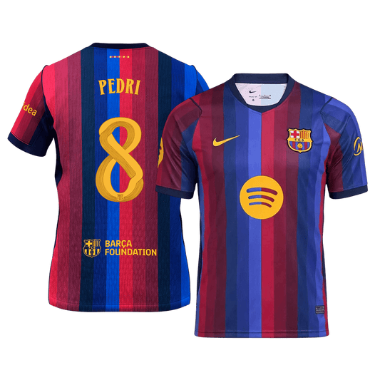 PEDRI #8 Men's Barcelona UCL 2026/27 Home Soccer Jersey