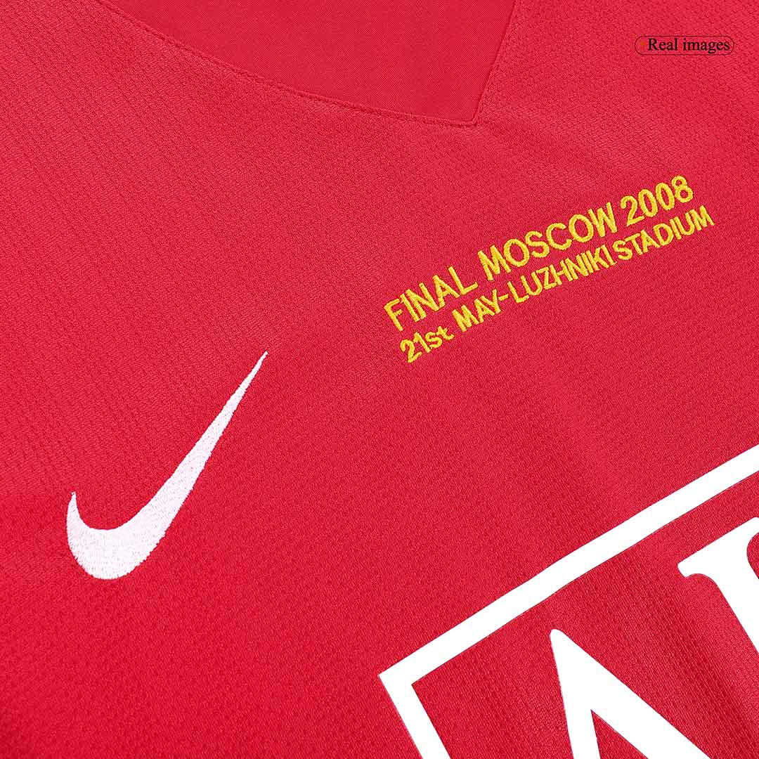 Retro ROONEY #10 Men's Manchester United UCL Final 2007/08 Home Long Sleeve Soccer Jersey