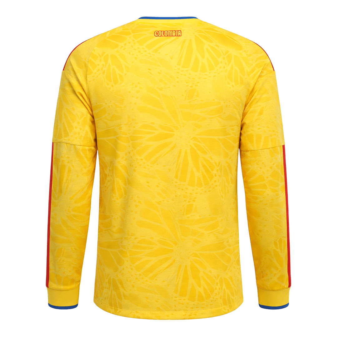 Men's Colombia World Cup 2026 Home Long Sleeve Soccer Jersey