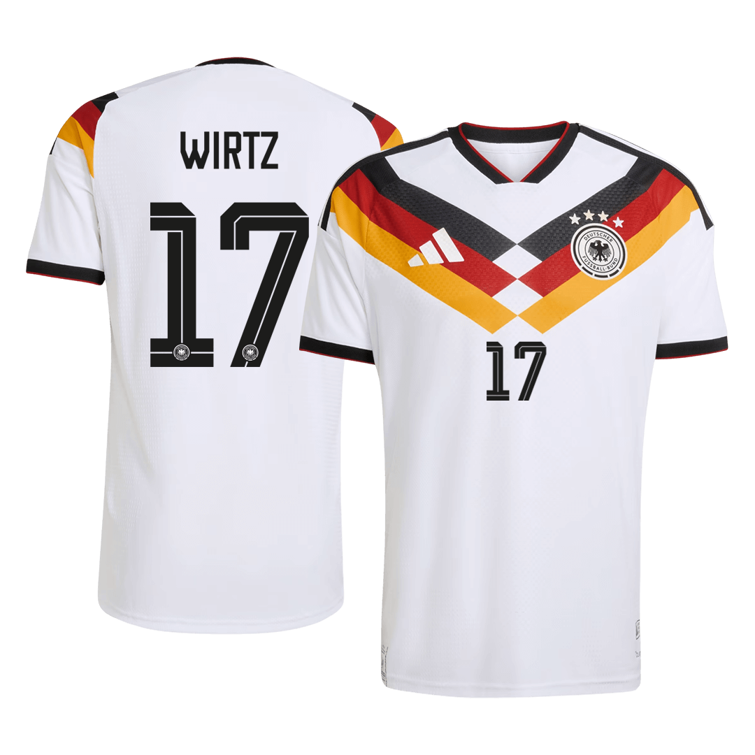 WIRTZ #17 Men's Germany World Cup 2026 Player Version Home Soccer Jersey - Slim Fit