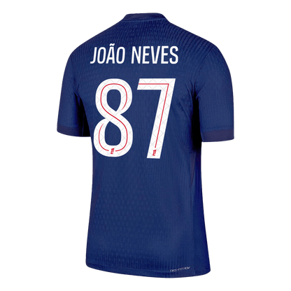 JOÃO NEVES #87 Men's PSG 2025/26 Player Version Home Soccer Jersey - Slim Fit