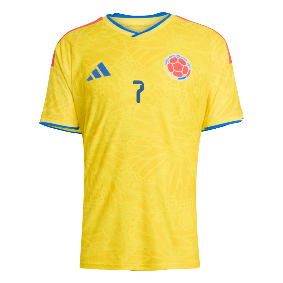LUIS DíAZ #7 Men's Colombia World Cup 2026 Player Version Home Soccer Jersey - Slim Fit