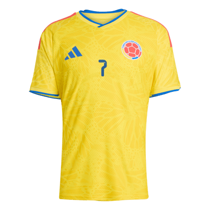 LUIS DíAZ #7 Men's Colombia World Cup 2026 Player Version Home Soccer Jersey - Slim Fit