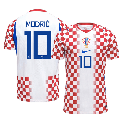 MODRIĆ #10 Men's Croatia World Cup 2026 Player Version Home Soccer Jersey - Slim Fit