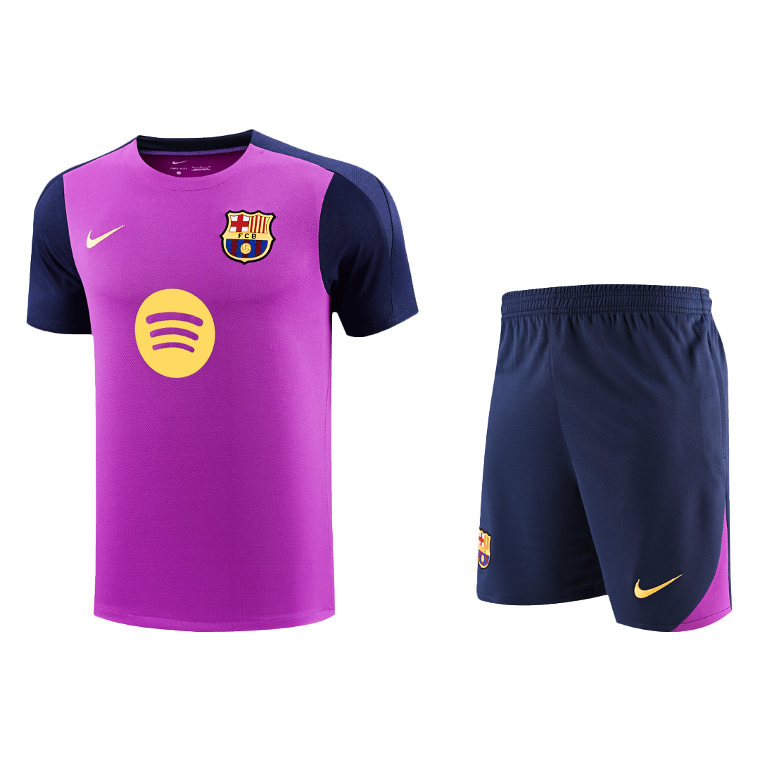Men's Barcelona 2025/26 Pre-Match Soccer Jersey Kit