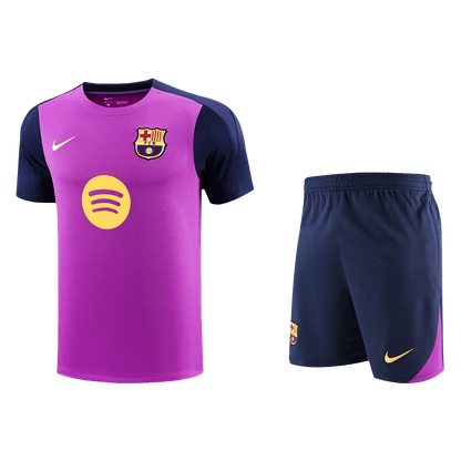 Men's Barcelona 2025/26 Pre-Match Soccer Jersey Kit