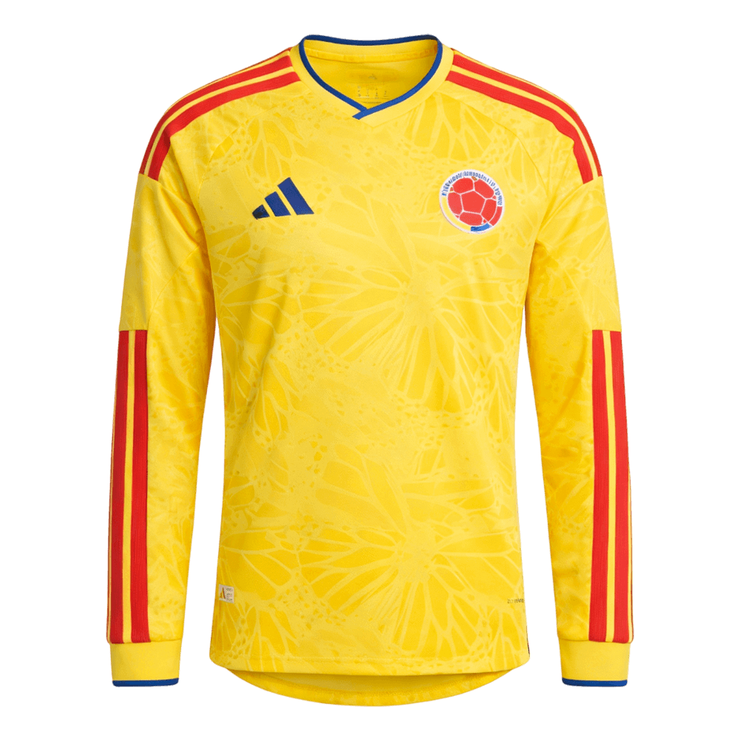 Men's Colombia World Cup 2026 Home Long Sleeve Soccer Jersey