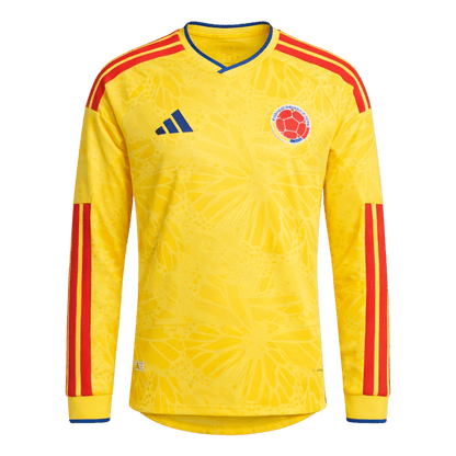 Men's Colombia World Cup 2026 Home Long Sleeve Soccer Jersey