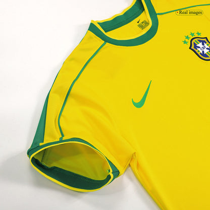 Retro Men's Brazil 1998 Home Soccer Jersey