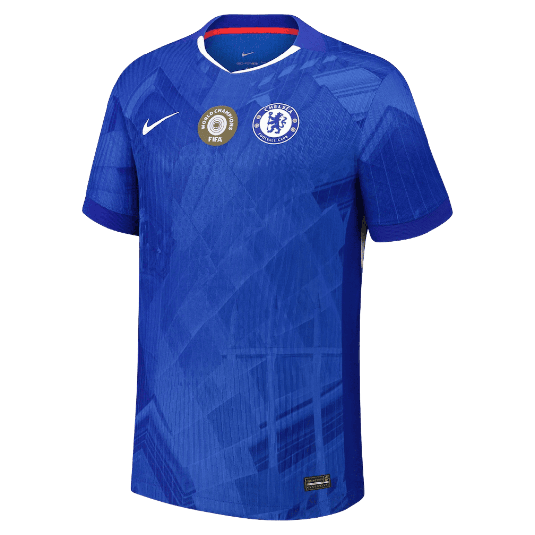 WORLD CHAMPIONS #25 Men's Chelsea 2025/26 Player Version Home Soccer Jersey - Slim Fit