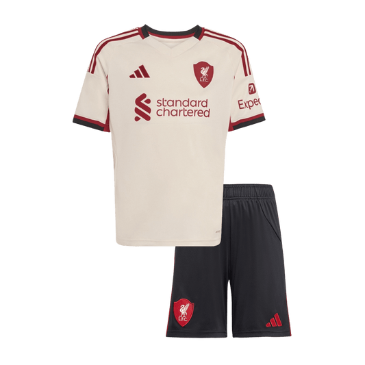 Kid's Liverpool 2025/26 Away Soccer Jersey Kit