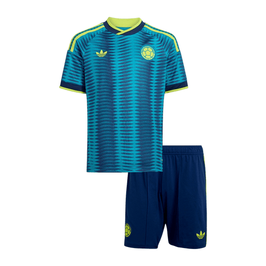 Kid's Colombia World Cup 2026 Away Soccer Jersey Kit