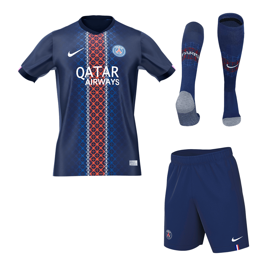 Men's PSG 2025/26 Home Soccer Jersey Full Kit [PREMIUM]