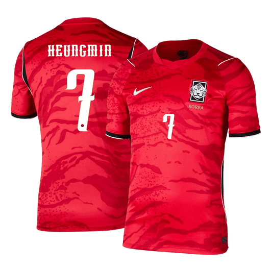 HEUNGMIN #7 Men's South Korea World Cup 2026 Home Soccer Jersey