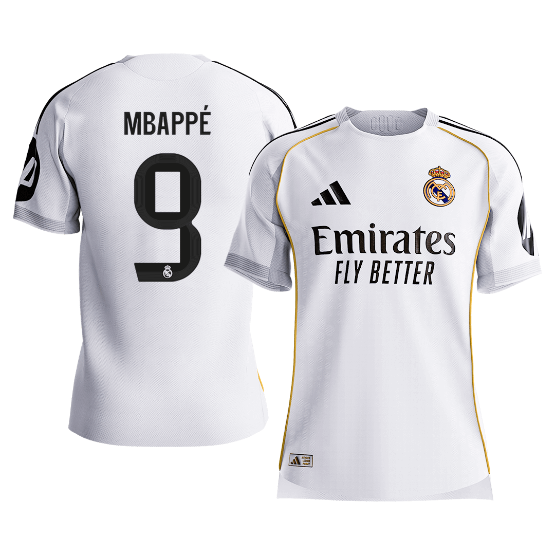 MBAPPÉ #9 Men's Real Madrid 2025/26 Player Version Home Soccer Jersey - Slim Fit [PREMIUM]