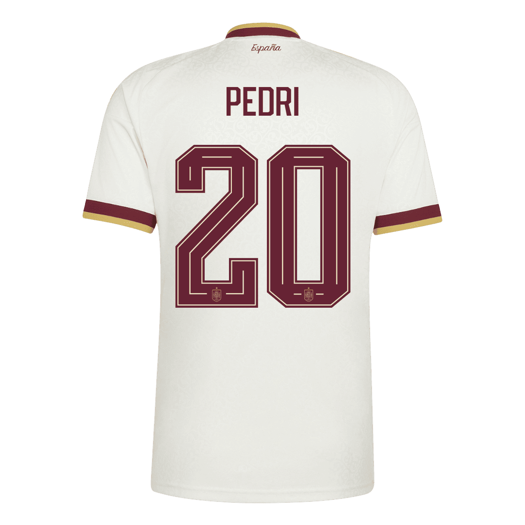 PEDRI #20 Men's Spain World Cup 2026 Champion Edition Away Soccer Jersey