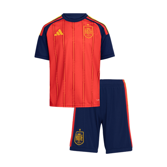 Kid's Spain World Cup 2026 Home Soccer Jersey Kit [PREMIUM]