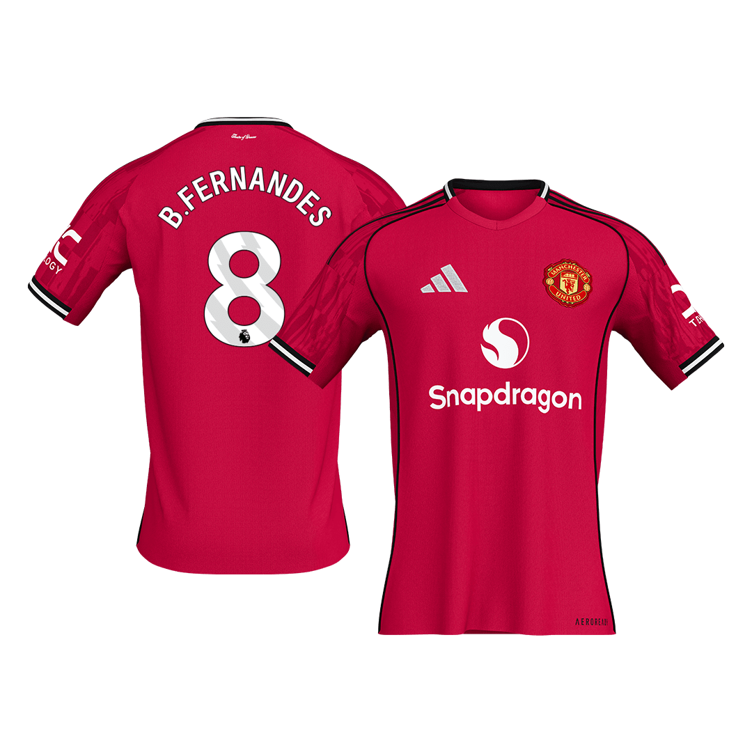 B.FERNANDES #8 Men's Manchester United 2025/26 Home Soccer Jersey [PREMIUM]