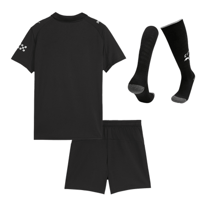 Kid's Manchester City 2025/26 Away Soccer Jersey Full Kit