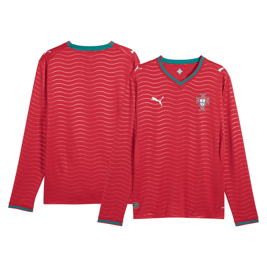 Men's Portugal World Cup 2026 Home Long Sleeve Soccer Jersey