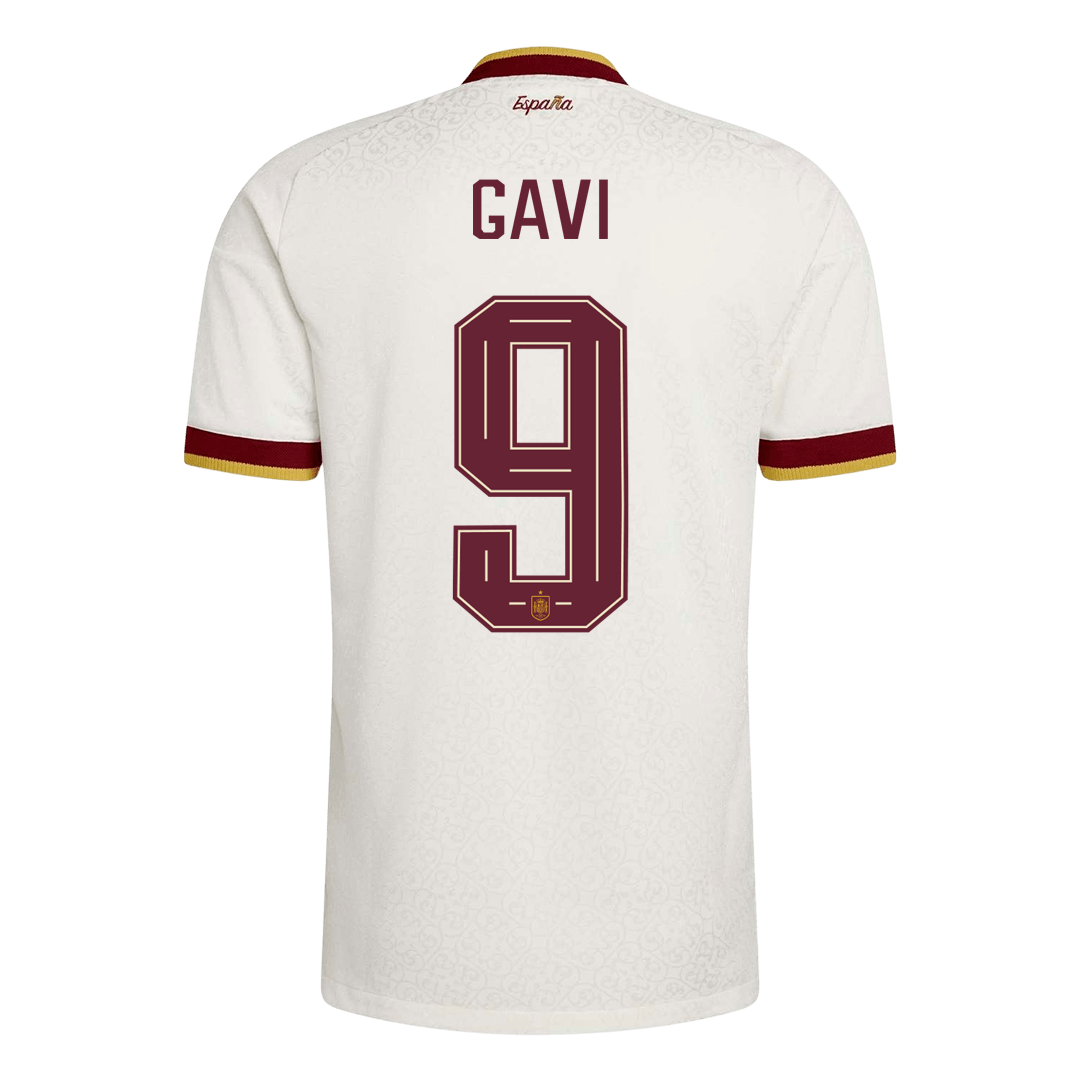 GAVI #9 Men's Spain World Cup 2026 Player Version Away Soccer Jersey - Slim Fit