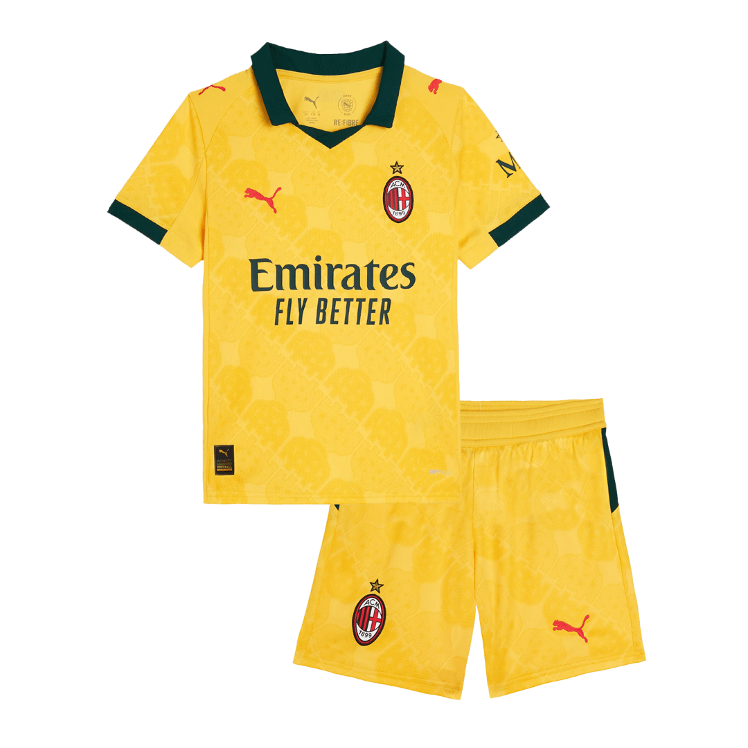Kid's AC Milan 2025/26 Third Away Soccer Jersey Kit
