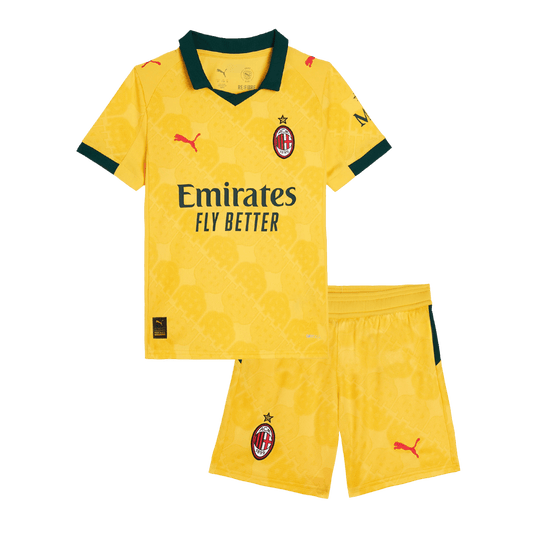 Kid's AC Milan 2025/26 Third Away Soccer Jersey Kit