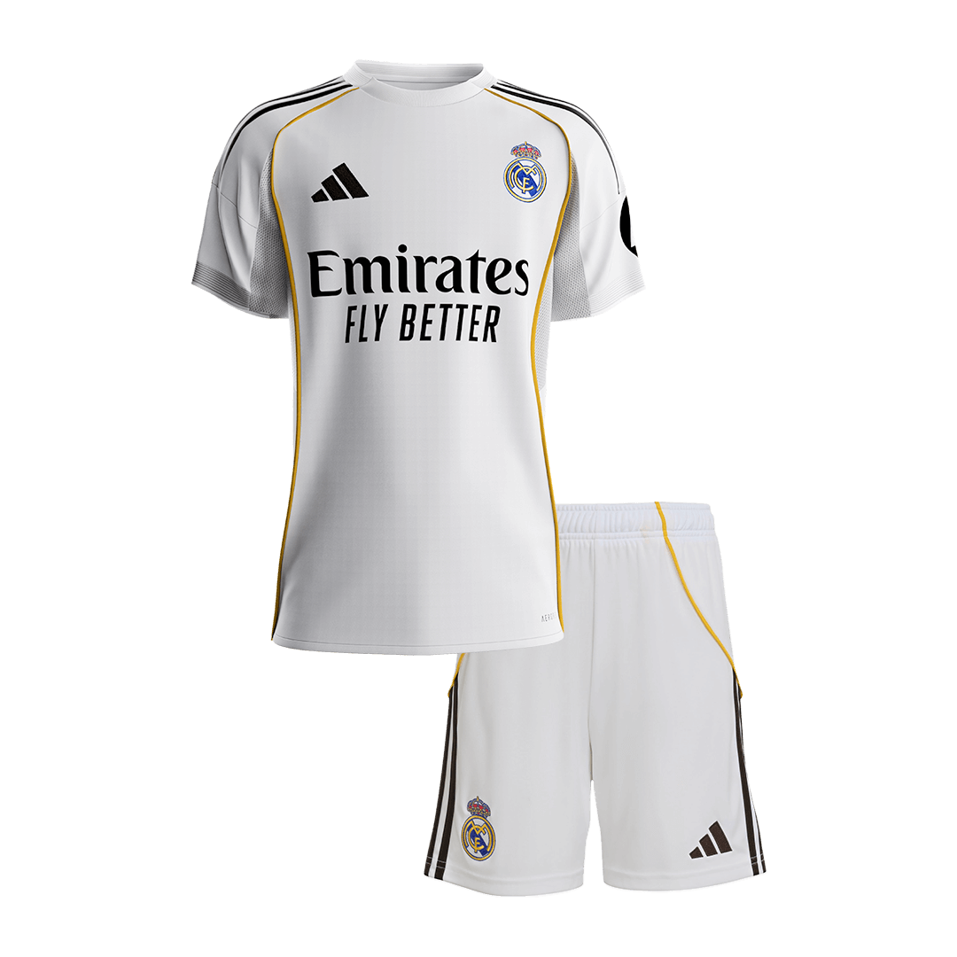 Kid's Real Madrid 2025/26 Home Soccer Jersey Kit [PREMIUM]