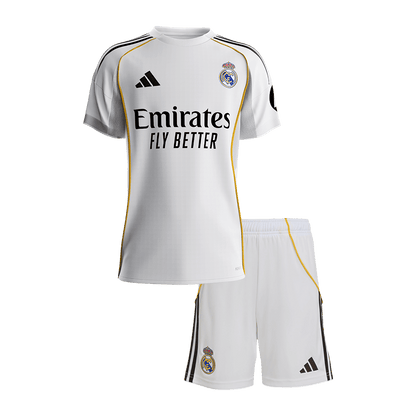 Kid's Real Madrid 2025/26 Home Soccer Jersey Kit [PREMIUM]