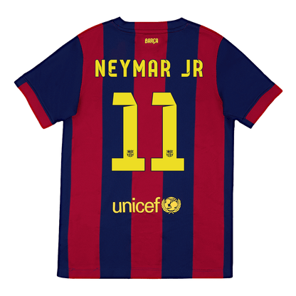 Retro NEYMAR JR #11 Men's Barcelona 2014/15 Home Soccer Jersey
