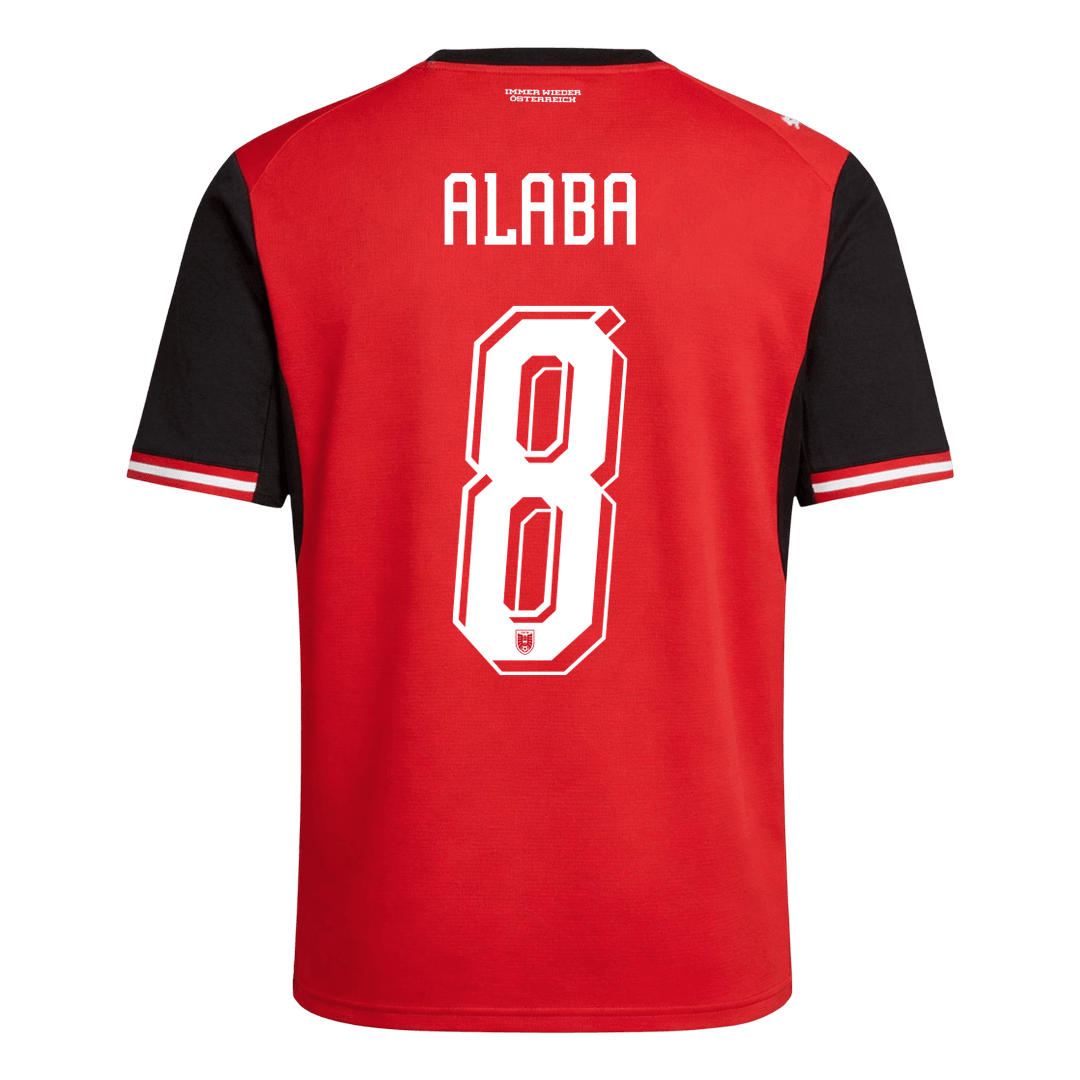 ALABA #8 Men's Austria World Cup 2026 Home Soccer Jersey
