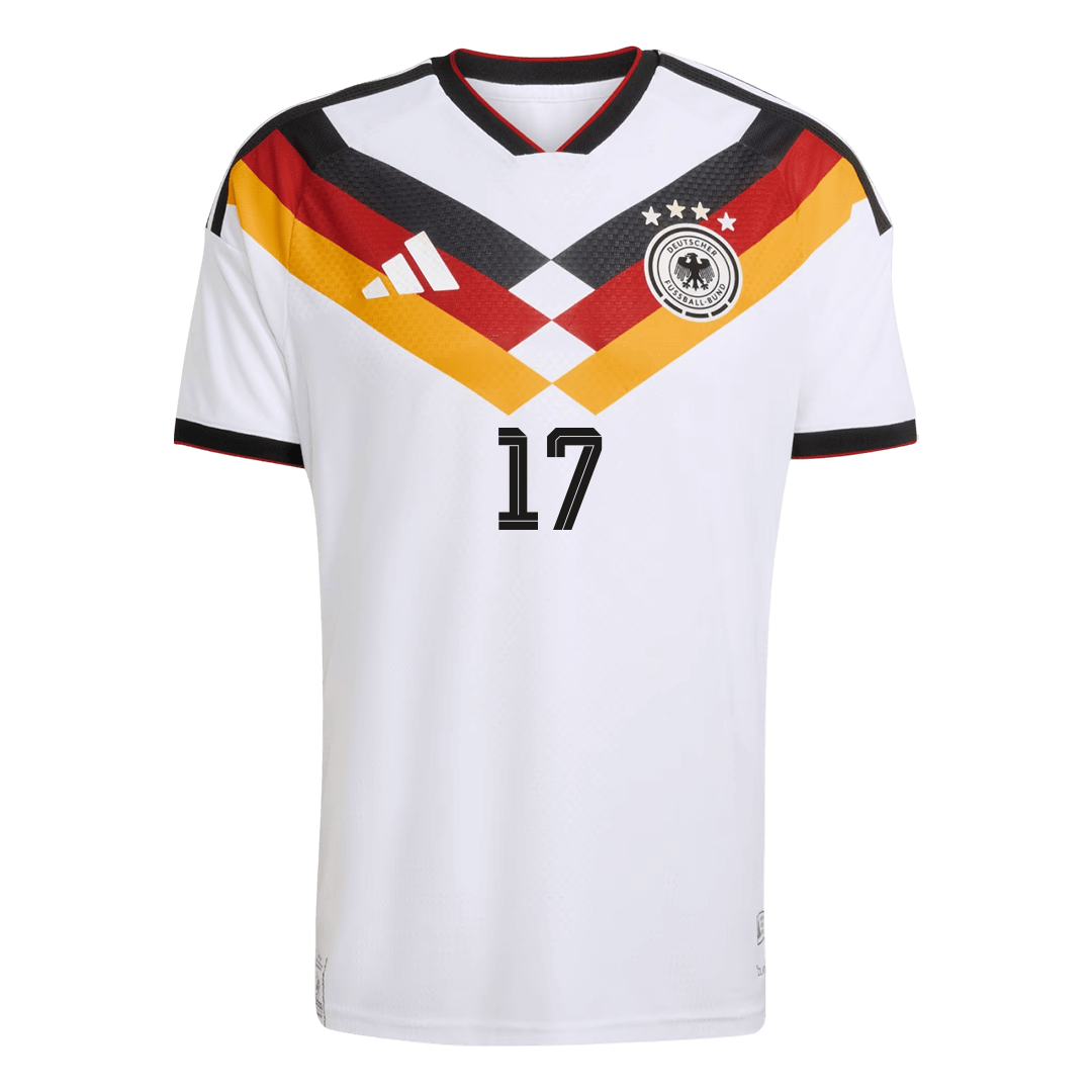 WIRTZ #17 Men's Germany World Cup 2026 Player Version Home Soccer Jersey - Slim Fit