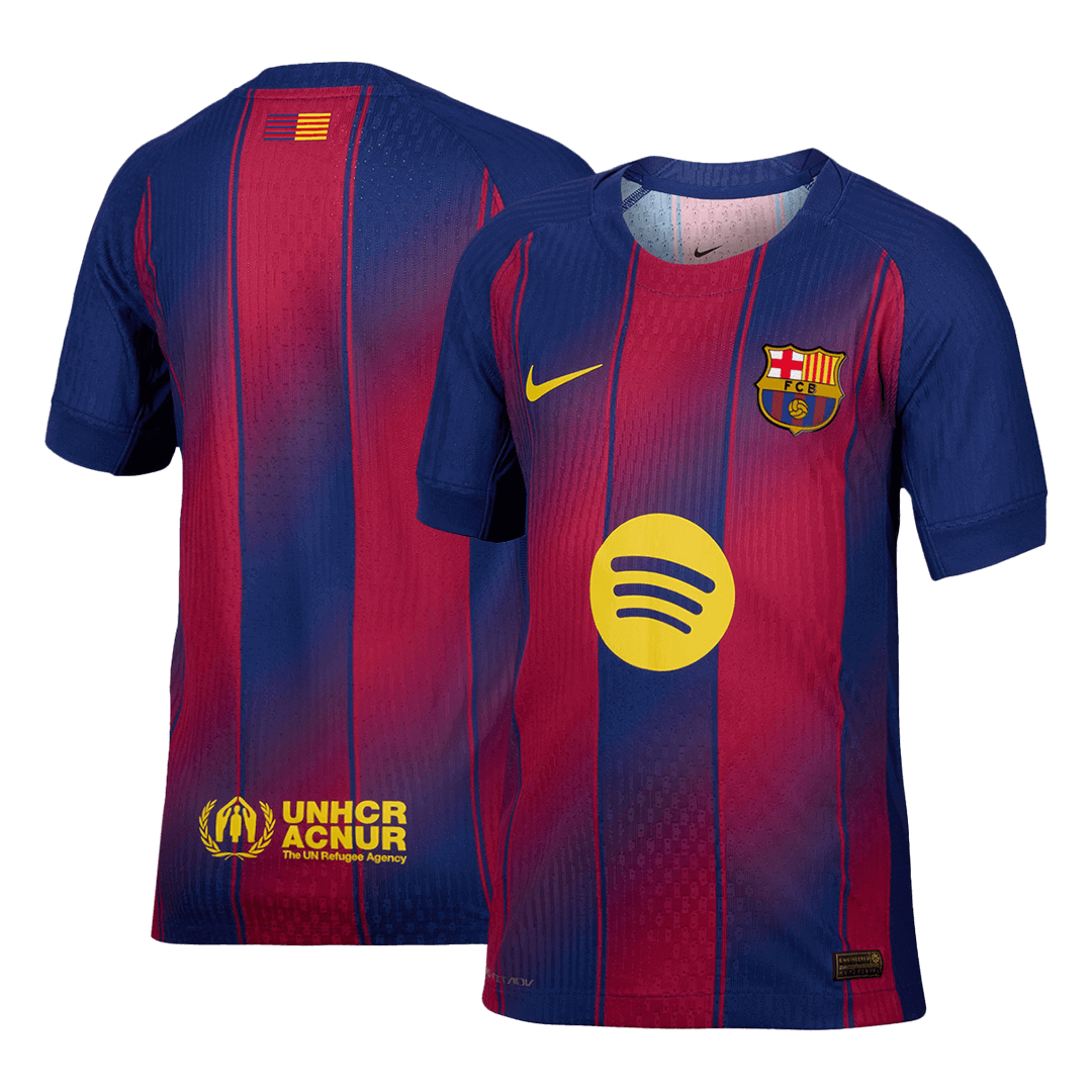 Men's Barcelona 2025/26 Player Version Home Soccer Jersey - Slim Fit