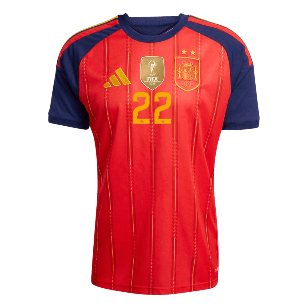 CUBARSÍ #22 Men's Spain World Cup 2026 Player Version Champion Edition Home Soccer Jersey