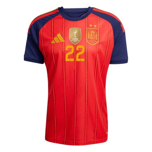 CUBARSÍ #22 Men's Spain World Cup 2026 Player Version Champion Edition Home Soccer Jersey