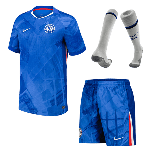 Men's Chelsea 2025/26 Home Soccer Jersey Full Kit [PREMIUM]