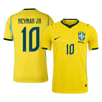 NEYMAR JR #10 Men's Brazil World Cup 2026 Player Version Home Soccer Jersey - Slim Fit